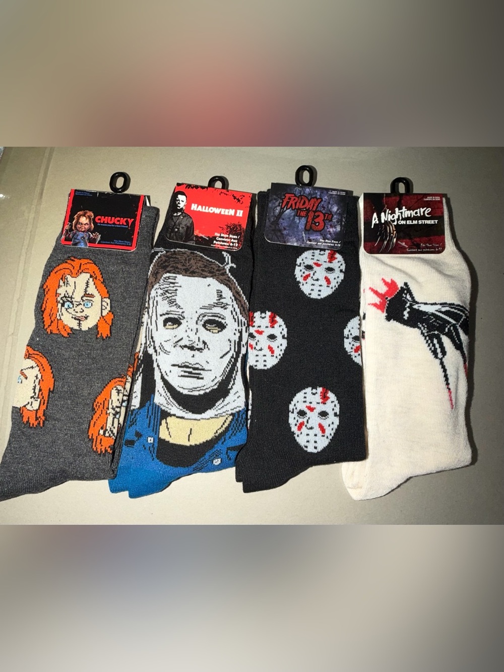 Horror Movie Novelty Crew Socks - Black Friday the 13th Design